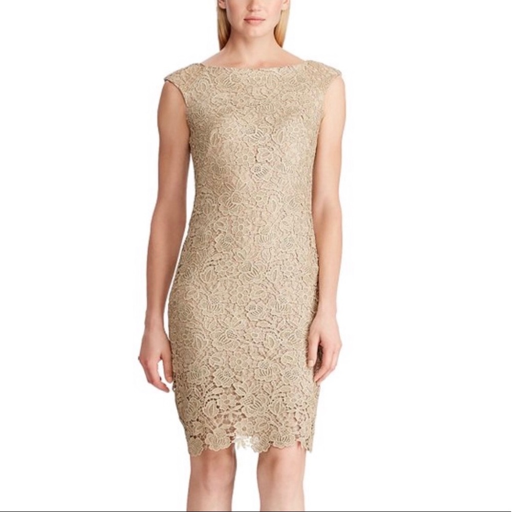 NWT Lauren Ralph Lauren Women's Lace Sheath Dress